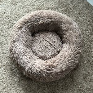 Cat soft plush round bed